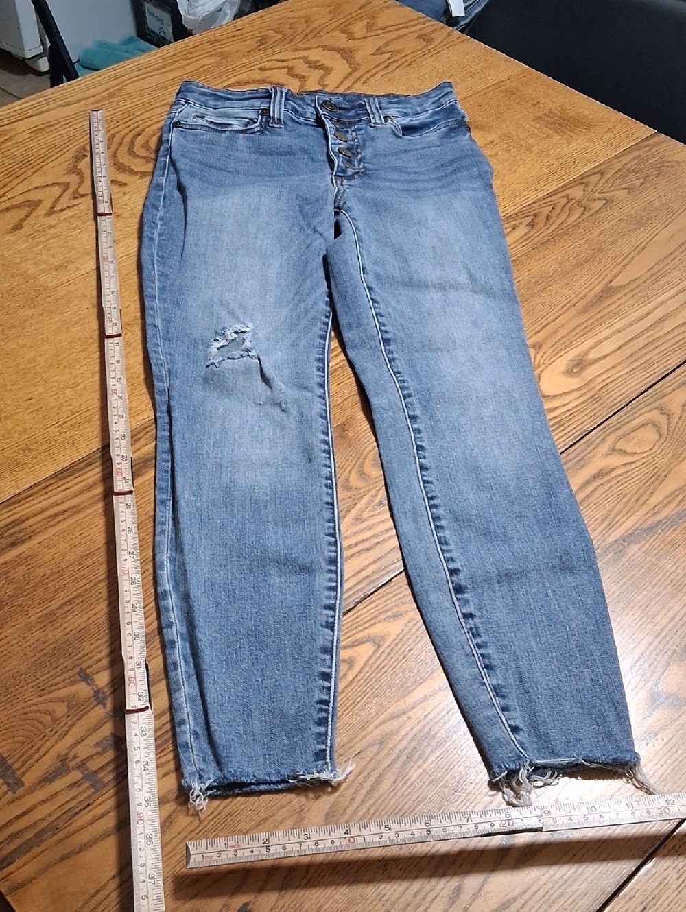 KUT FROM THE KLOTH  Womens JEANS 0 BLUE CARLO ANKLE SKINNY Used  Pants Denim